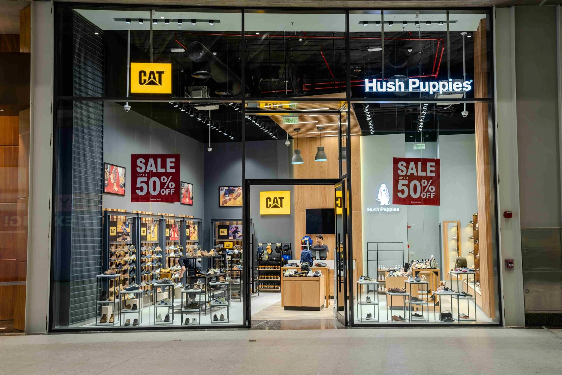 CAT and Hush Puppies store